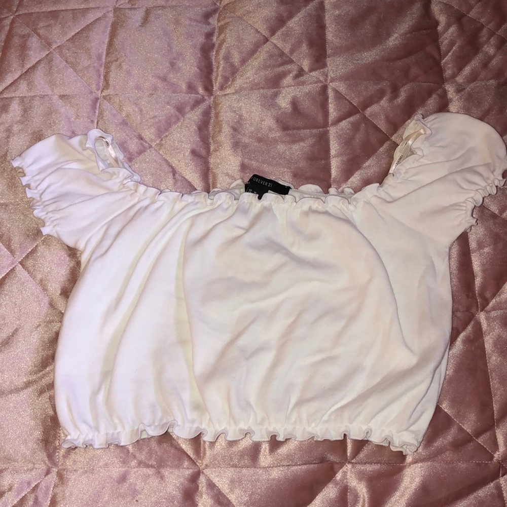 Forever 21 cropped off the shoulder top